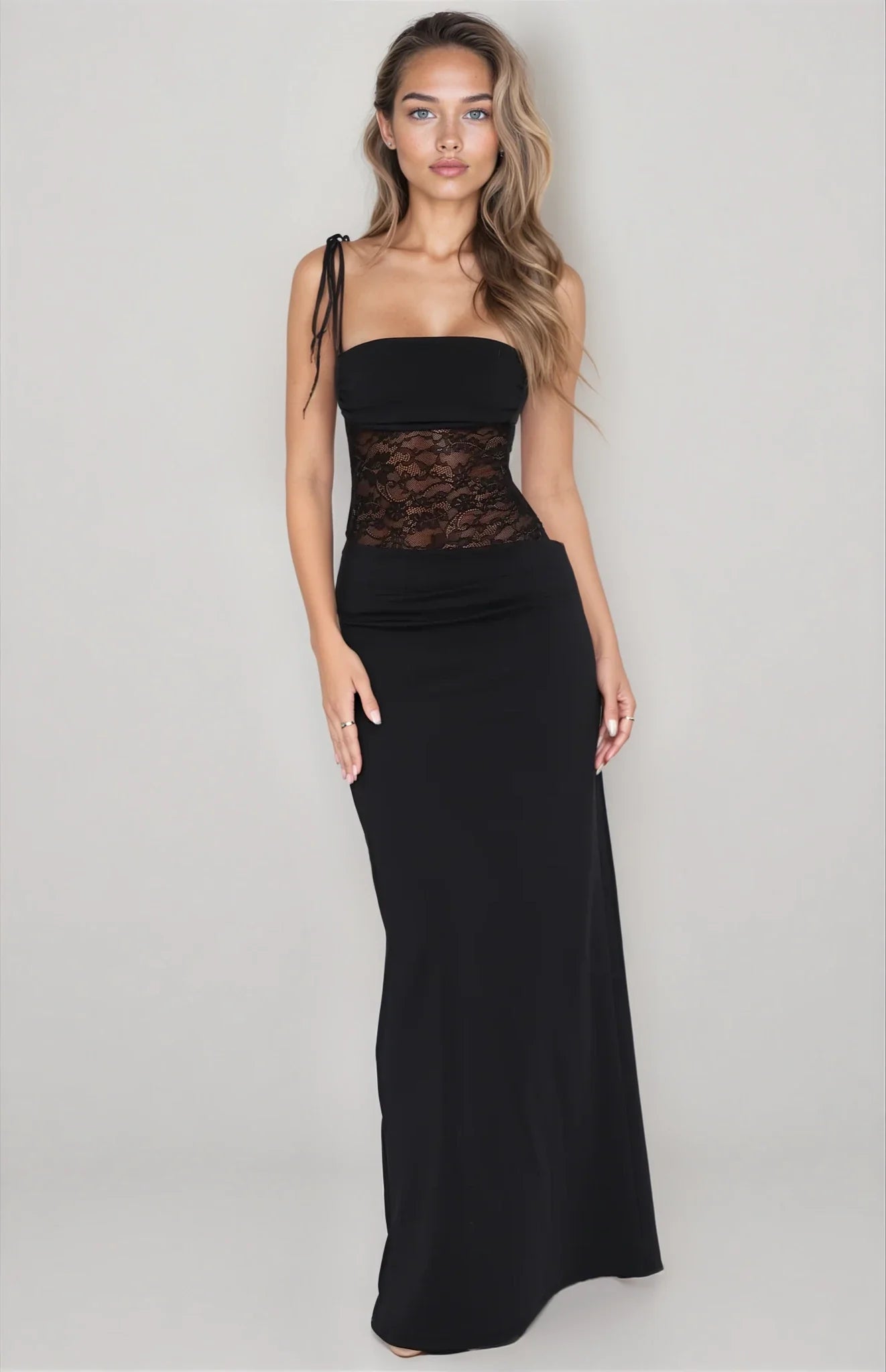ELLA – vestido midi satinado