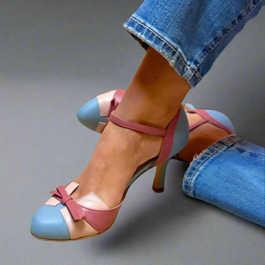 WUNLISA – zapato de tacón medio con lazo