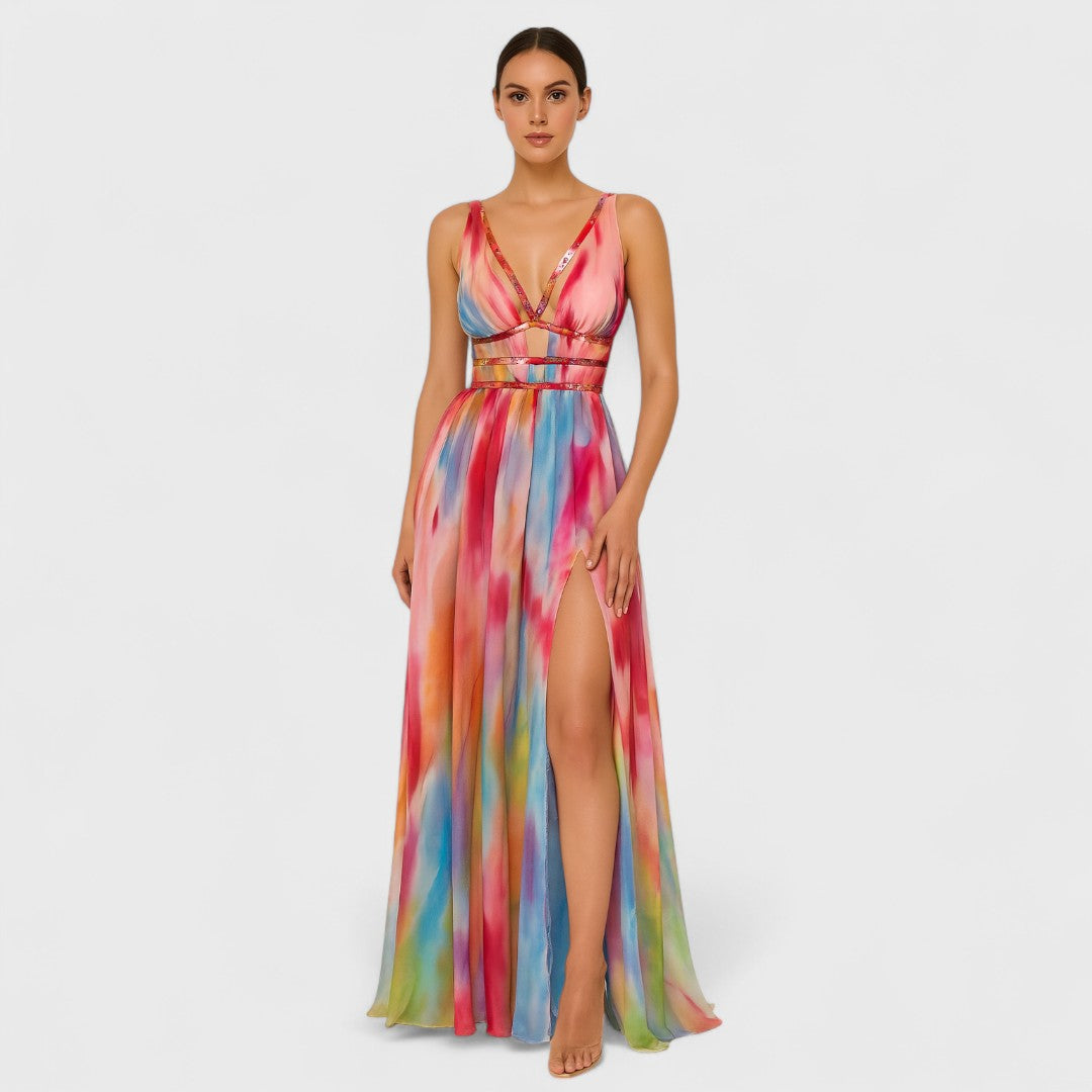 FREYA – vestido largo pintado