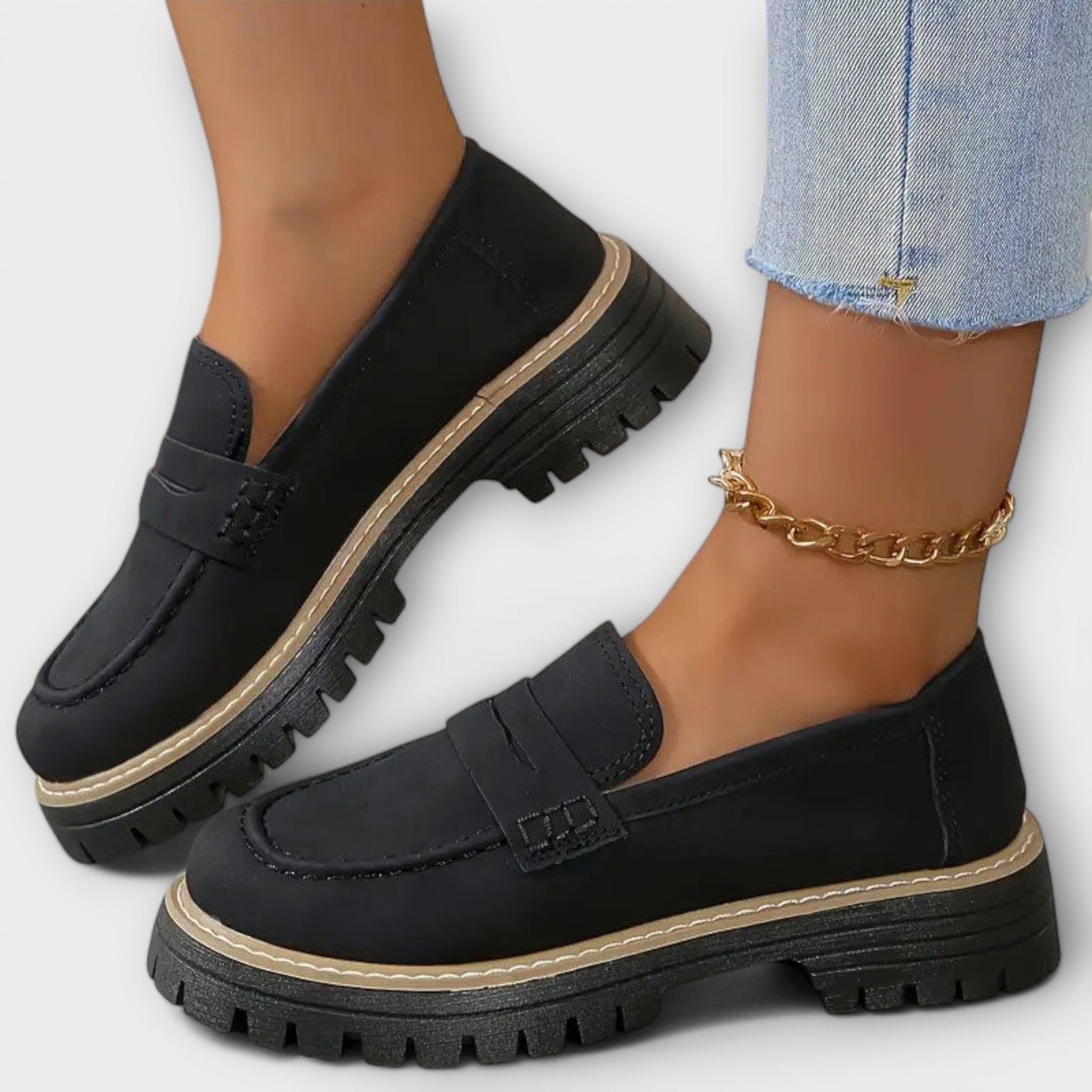 ALISA™ | MOCASINES DE ANTE CON PLATAFORMA CÓMODA