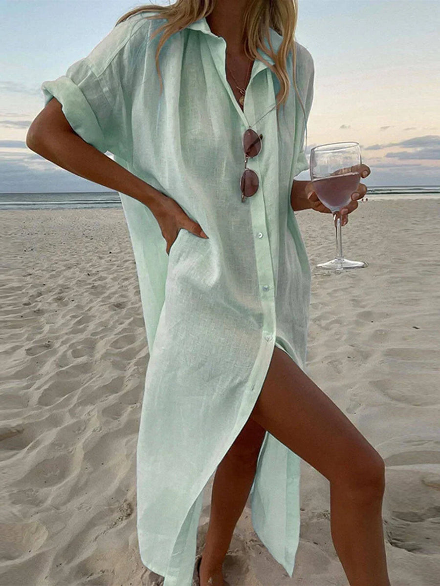 DANICA – vestido chemisier elegante