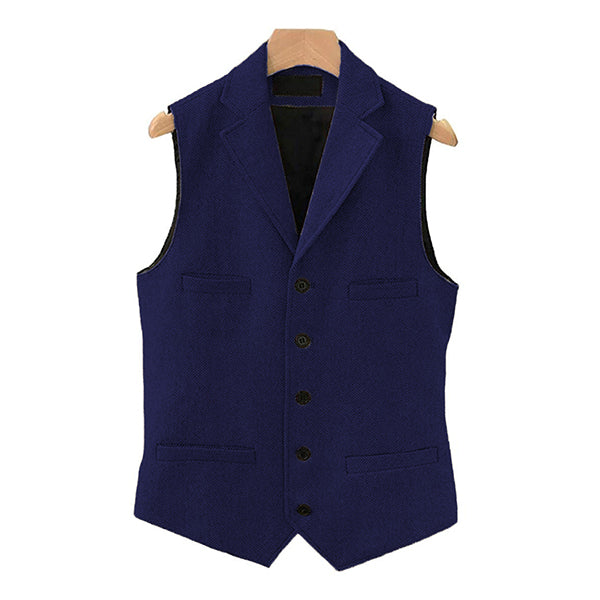 WESTON™ | CHALECO VINTAGE DE LANA PARA HOMBRE CON CUELLO DE SOLAPA
