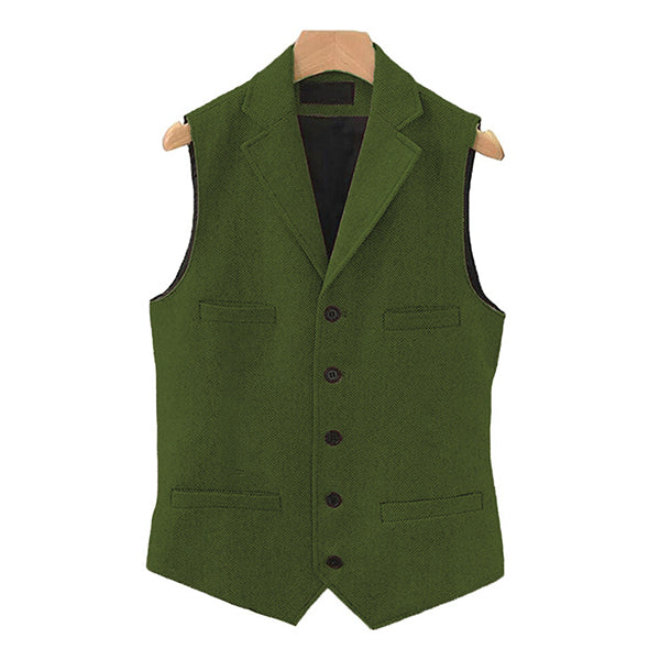 WESTON™ | CHALECO VINTAGE DE LANA PARA HOMBRE CON CUELLO DE SOLAPA