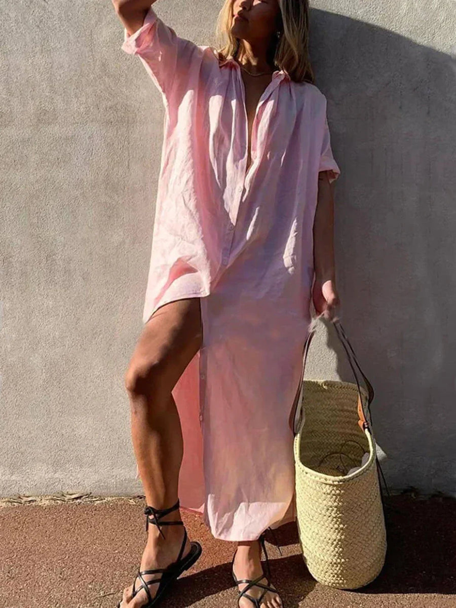 DANICA – vestido chemisier elegante