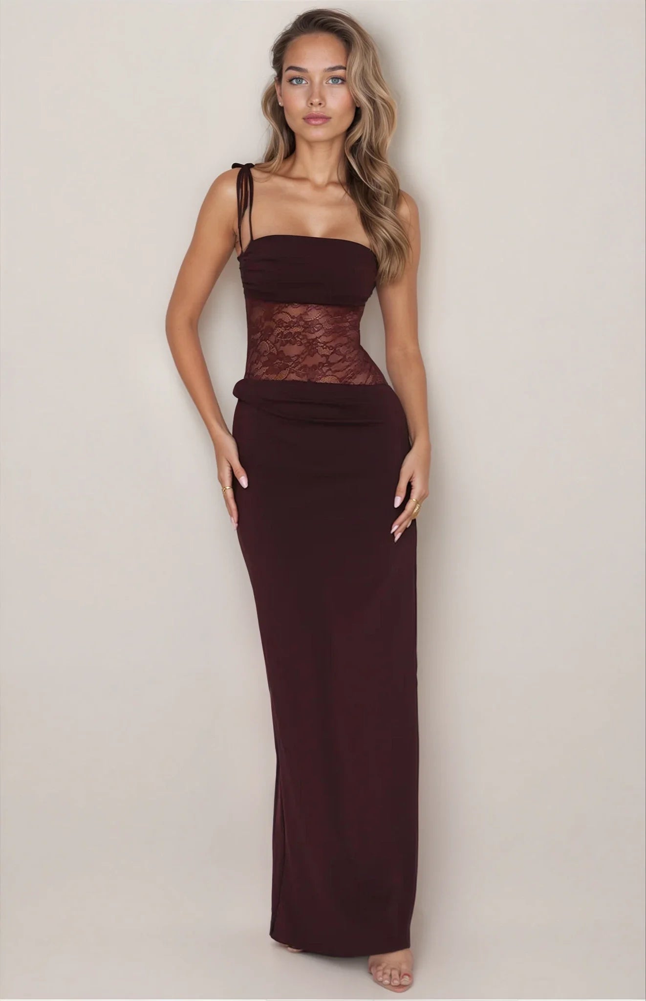 ELLA – vestido midi satinado