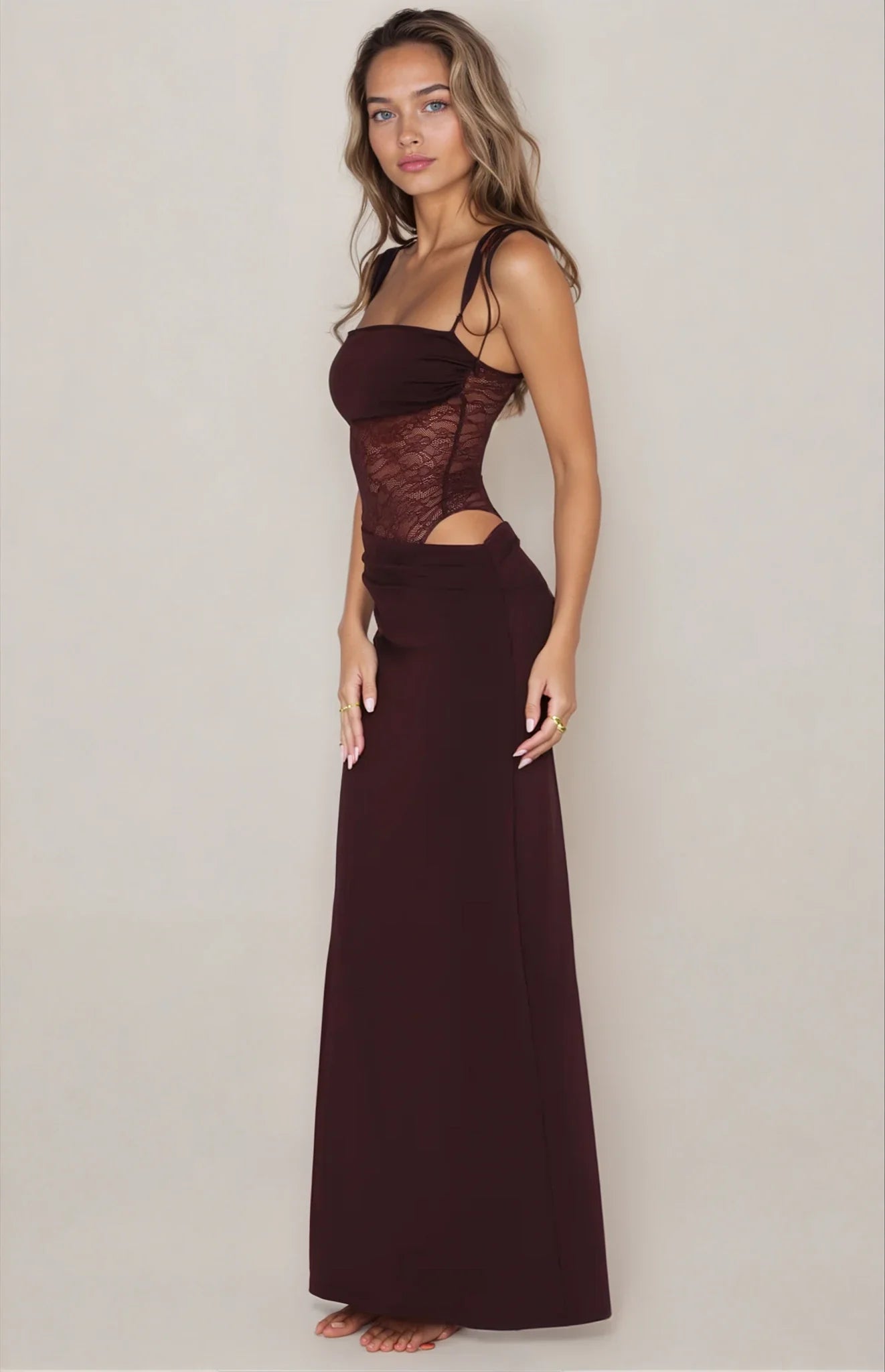 ELLA – vestido midi satinado