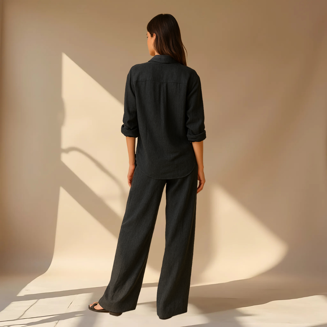 AMÉLIE™ – CONJUNTO DE DOS PIEZAS: CAMISA Y PANTALÓN
