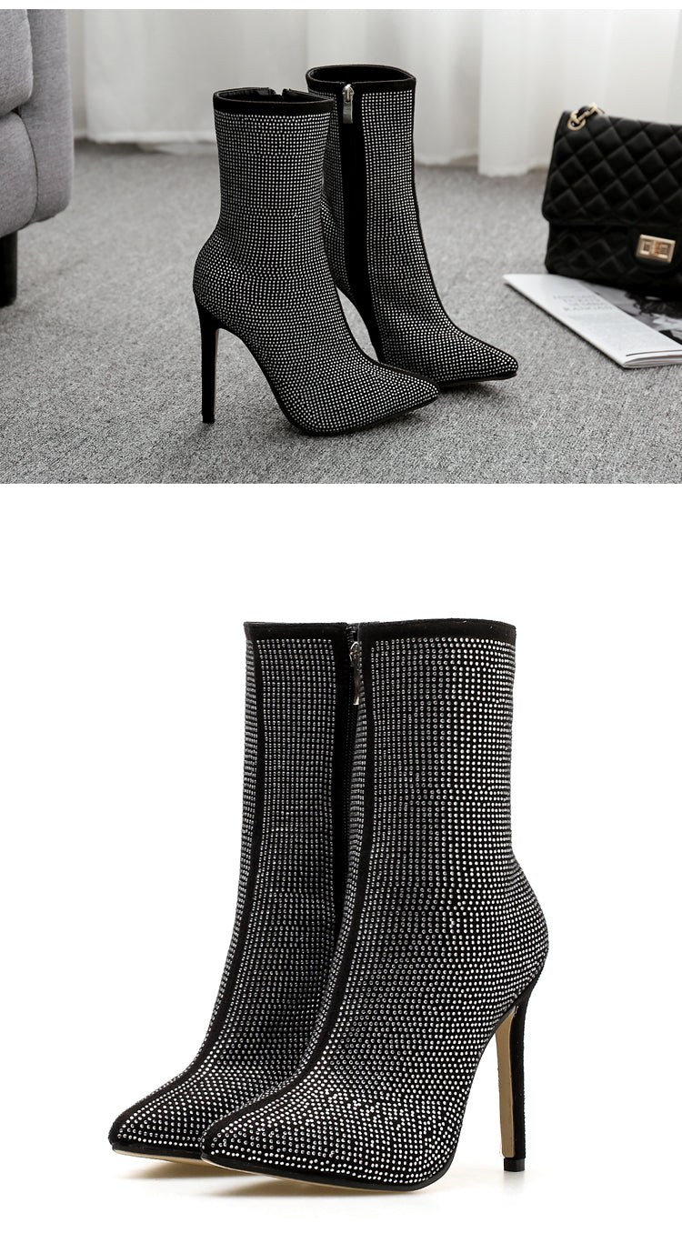 CHRYSTAL™ | BOTAS BRILLANTES DE TACÓN ALTO