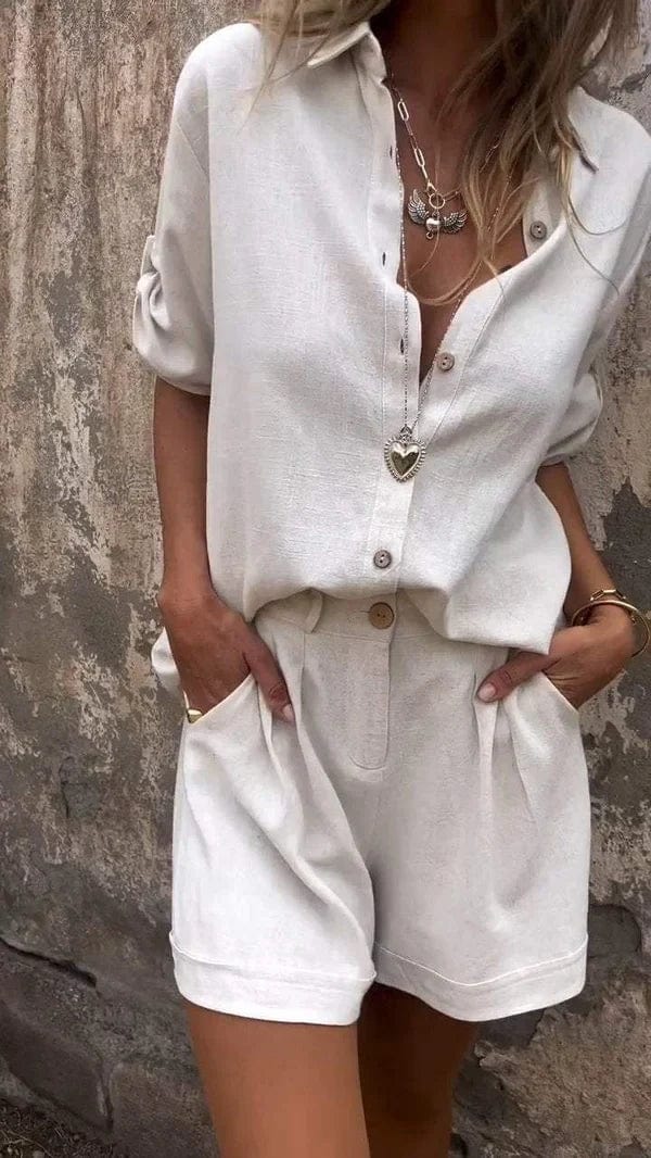 LINNÉA™ – CONJUNTO DE LINO DE DOS PIEZAS PARA MUJER
