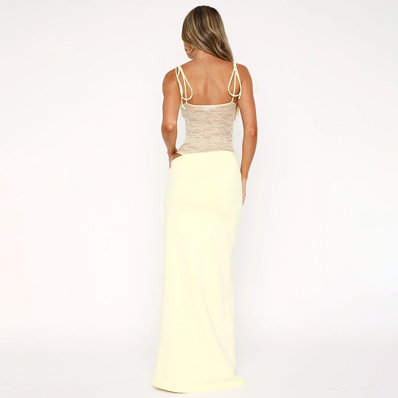 RINA™ | VESTIDO LARGO DE ENCAJE