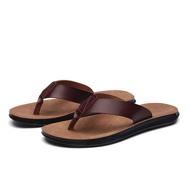 BAHARI™ | CHANCLAS DE CUERO PARA HOMBRE CON DISEÑO VINTAGE