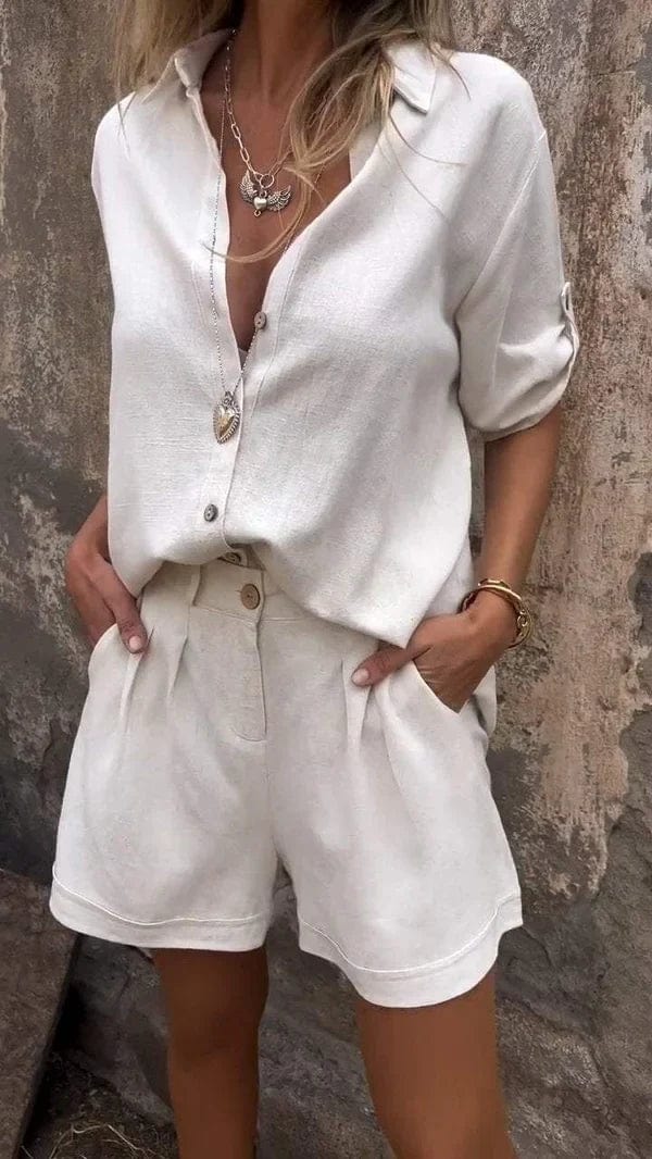 LINNÉA™ – CONJUNTO DE LINO DE DOS PIEZAS PARA MUJER