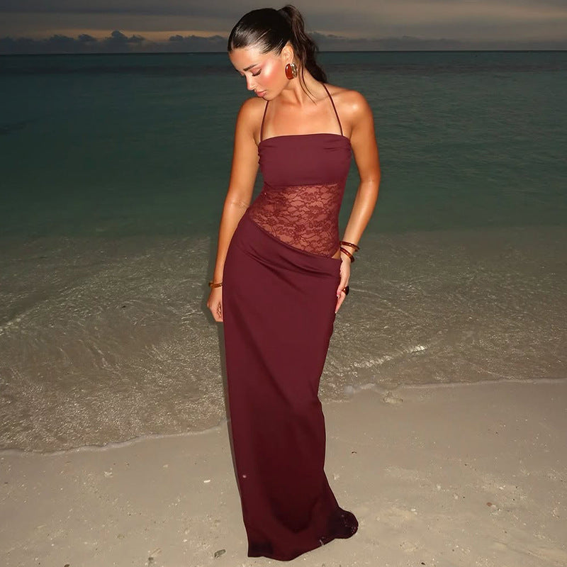 RINA™ | VESTIDO LARGO DE ENCAJE