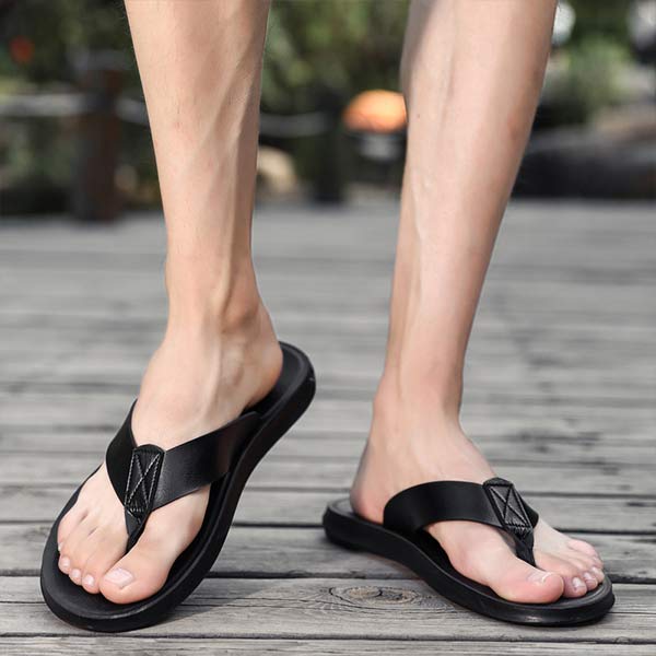 BAHARI™ | CHANCLAS DE CUERO PARA HOMBRE CON DISEÑO VINTAGE