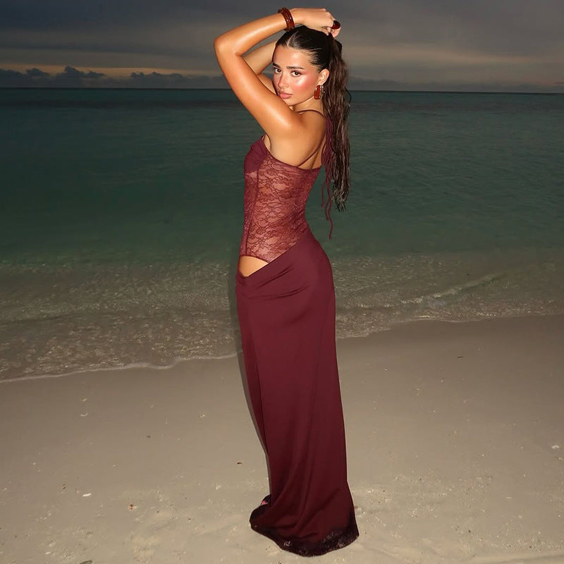 RINA™ | VESTIDO LARGO DE ENCAJE