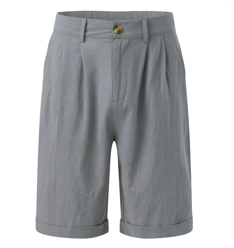 LYON™ | BERMUDA DE LINO PARA HOMBRE CON PLIEGUE ELEGANTE