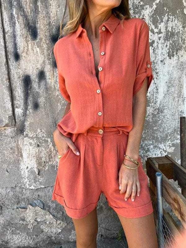LINNÉA™ – CONJUNTO DE LINO DE DOS PIEZAS PARA MUJER