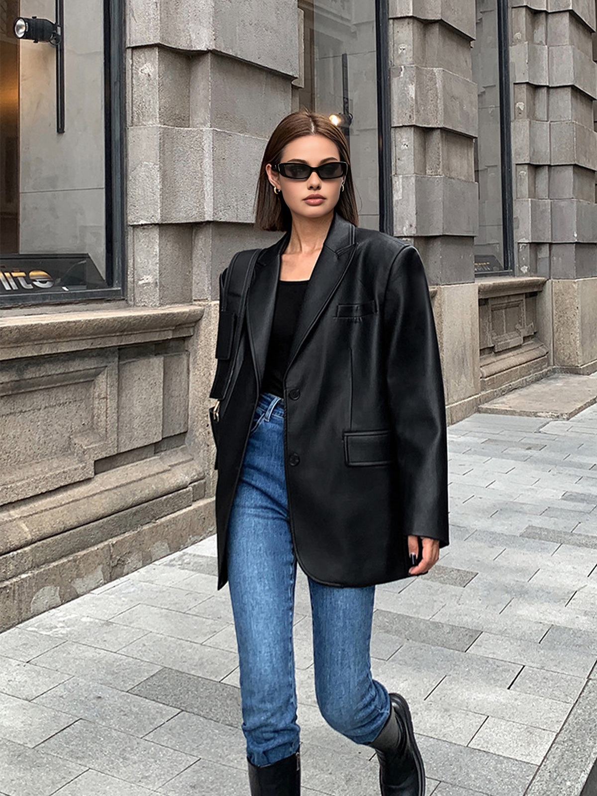 CLARA™ - BLAZER DE CUERO