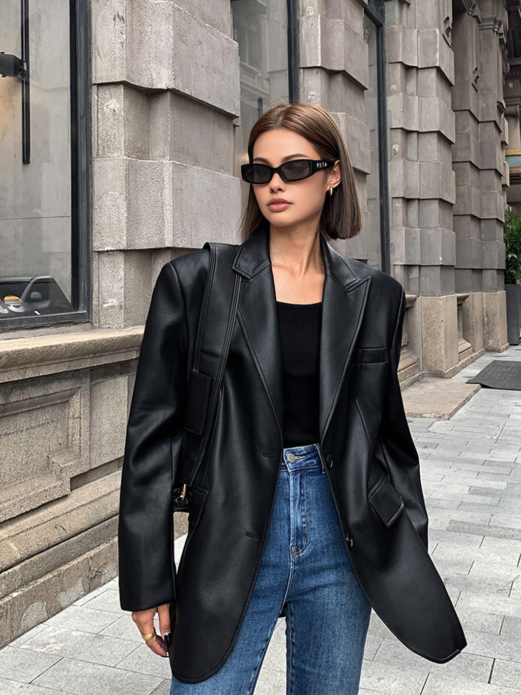 CLARA™ - BLAZER DE CUERO
