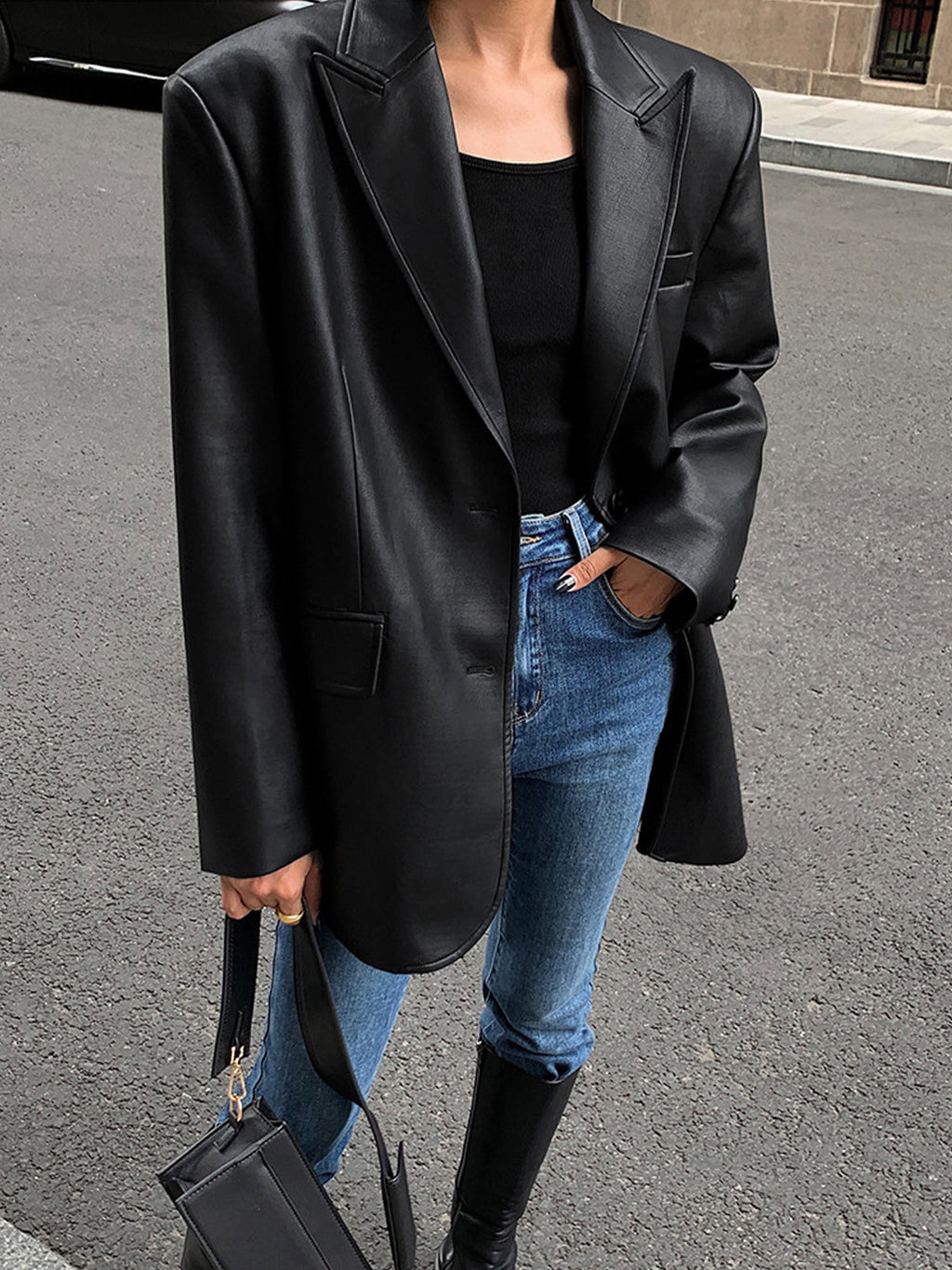 CLARA™ - BLAZER DE CUERO