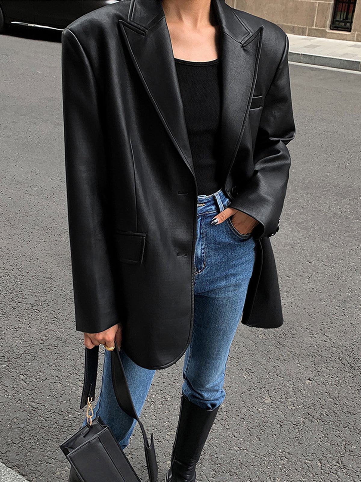 CLARA™ - BLAZER DE CUERO