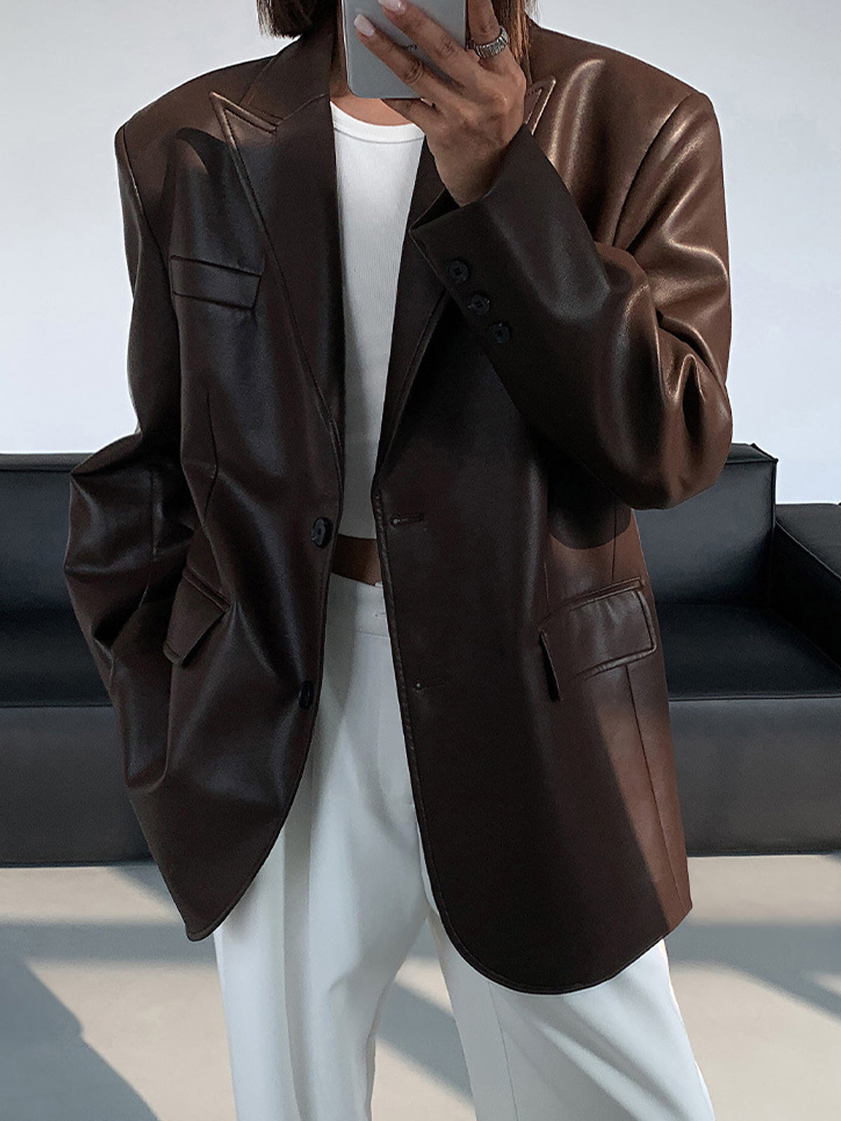 CLARA™ - BLAZER DE CUERO