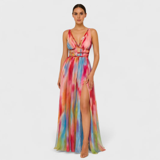 FREYA – vestido largo pintado