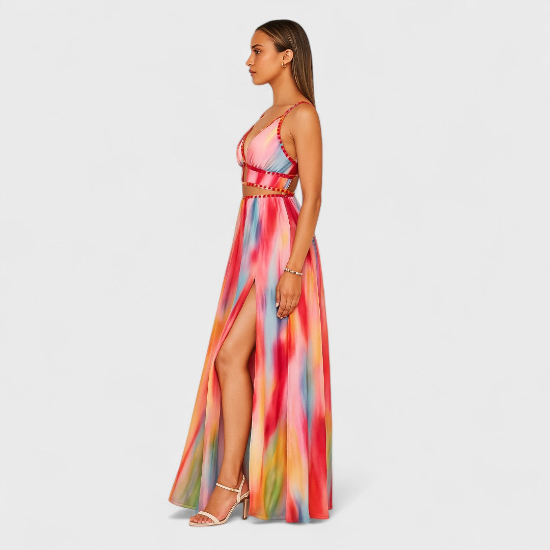 FREYA – vestido largo pintado