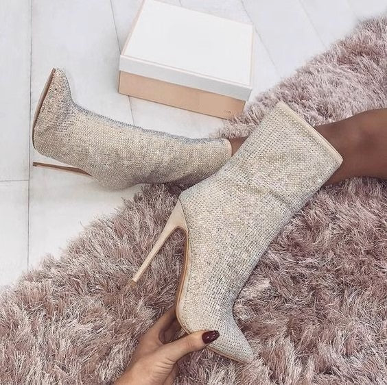 CHRYSTAL™ | BOTAS BRILLANTES DE TACÓN ALTO
