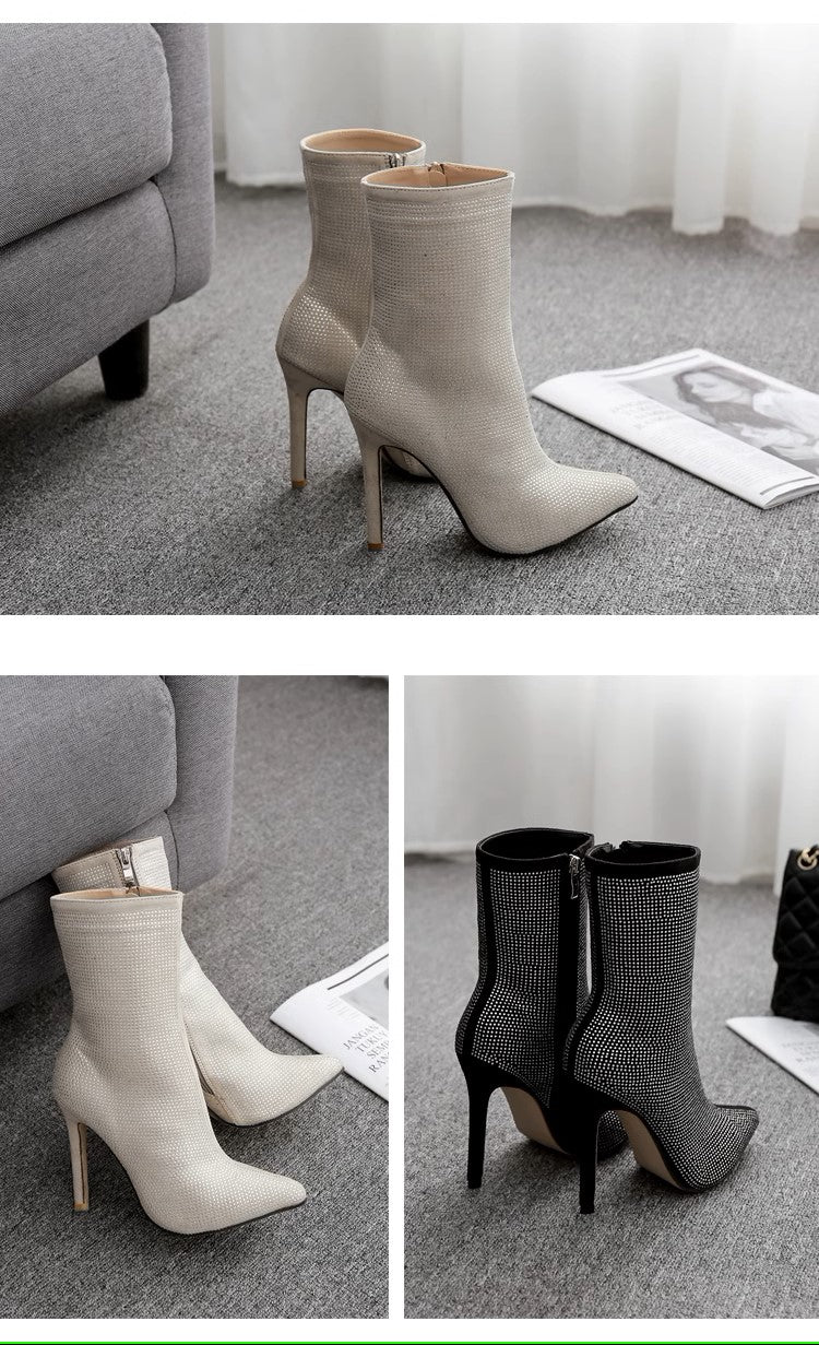 CHRYSTAL™ | BOTAS BRILLANTES DE TACÓN ALTO