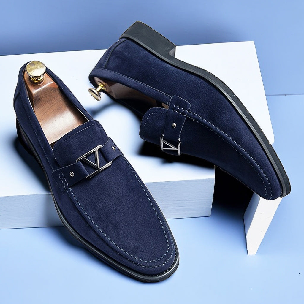 DUKE™ | MOCASINES DE ANTE PARA HOMBRE CON HEBILLA METÁLICA