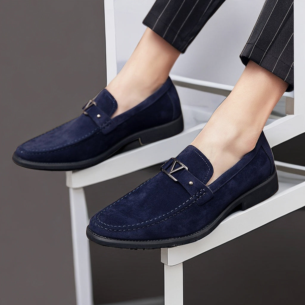 DUKE™ | MOCASINES DE ANTE PARA HOMBRE CON HEBILLA METÁLICA