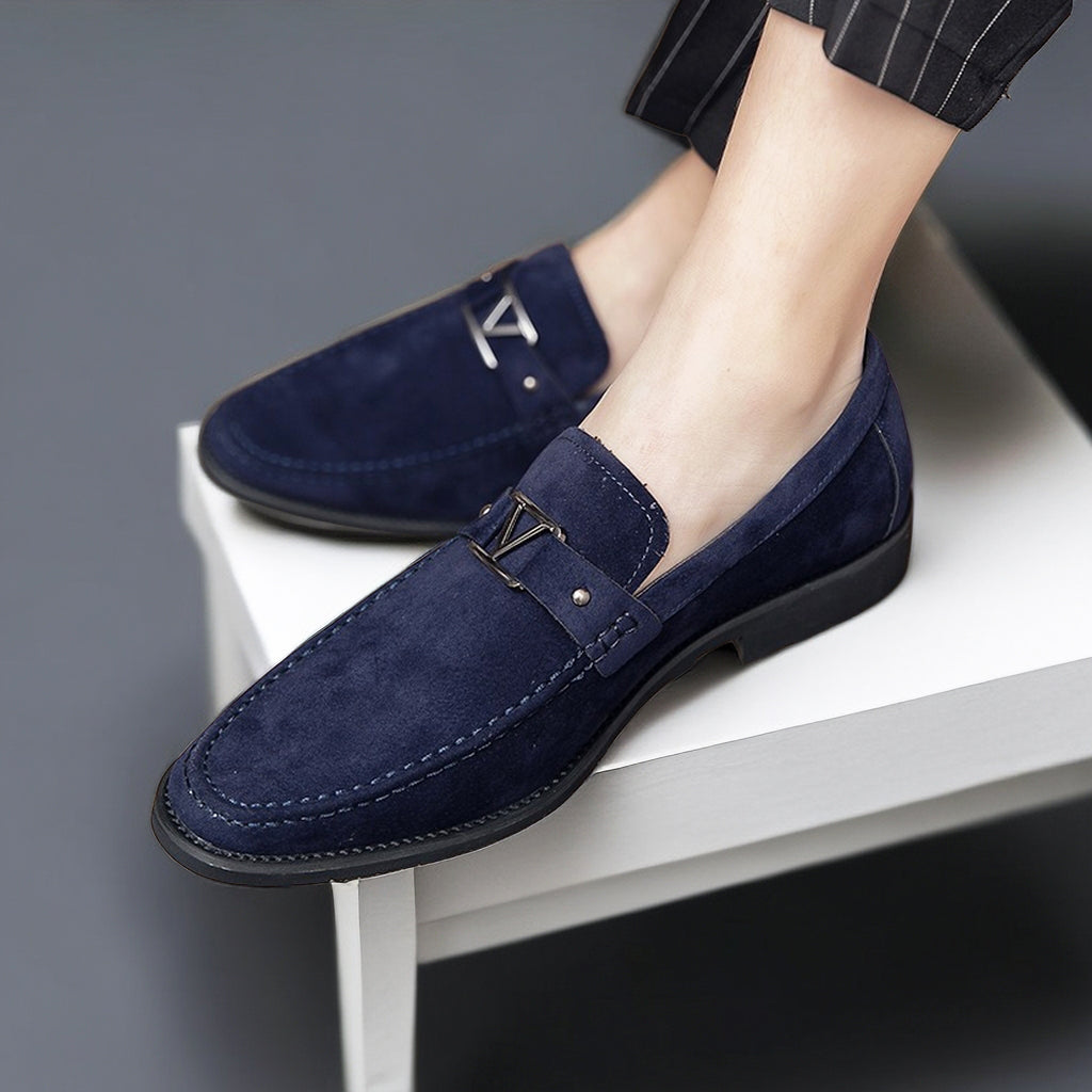 DUKE™ | MOCASINES DE ANTE PARA HOMBRE CON HEBILLA METÁLICA