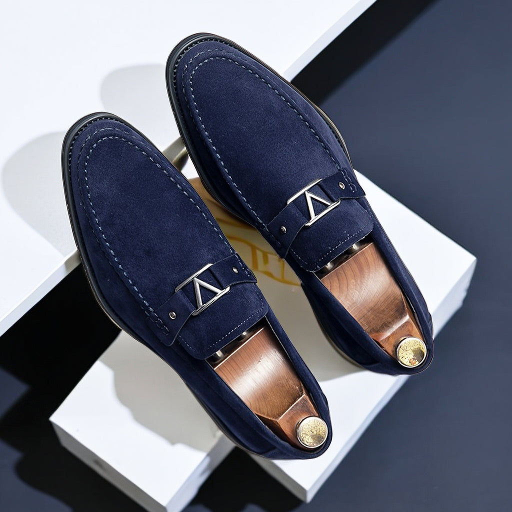 DUKE™ | MOCASINES DE ANTE PARA HOMBRE CON HEBILLA METÁLICA