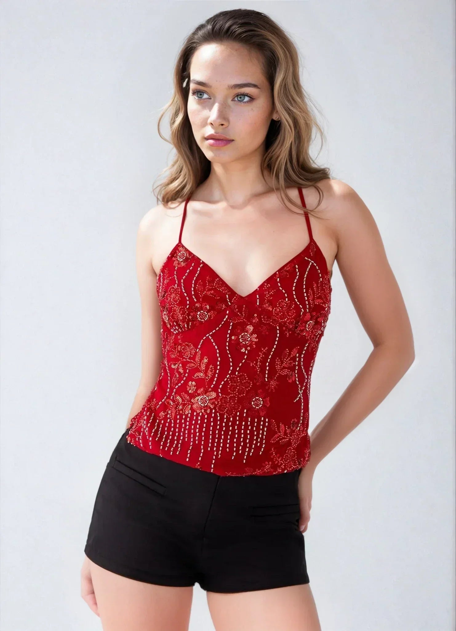 SEQUIN – Top de tirantes con lentejuelas