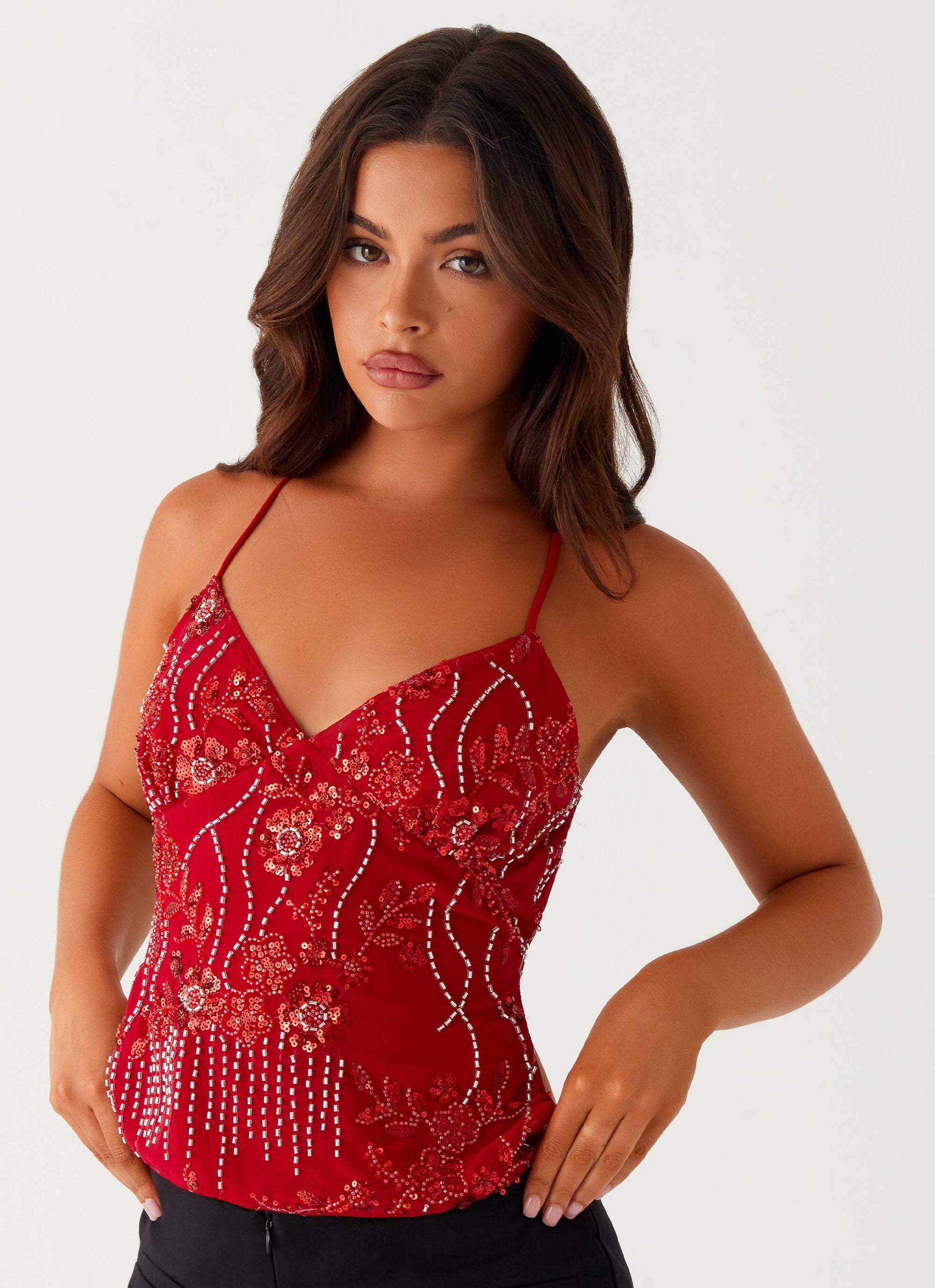 SEQUIN – Top de tirantes con lentejuelas
