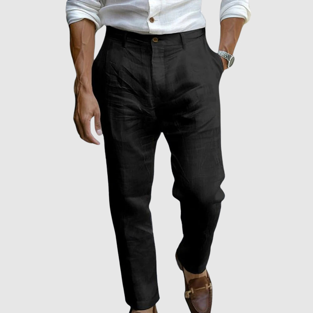 MORETTI – pantalones versátiles de lino
