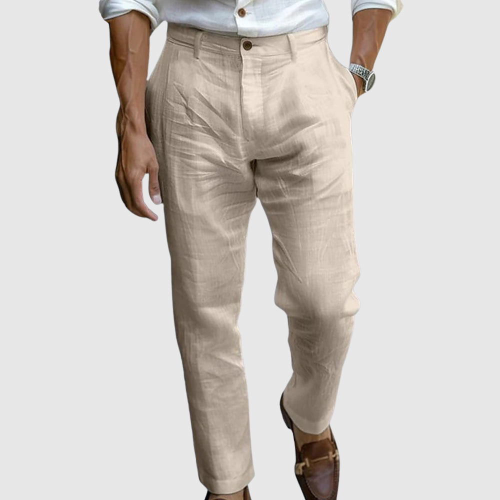 MORETTI – pantalones versátiles de lino
