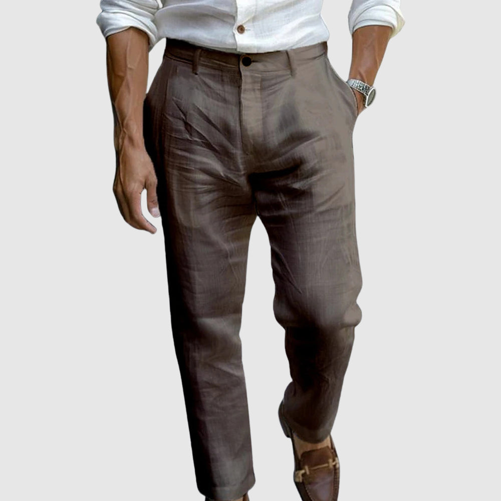 MORETTI – pantalones versátiles de lino