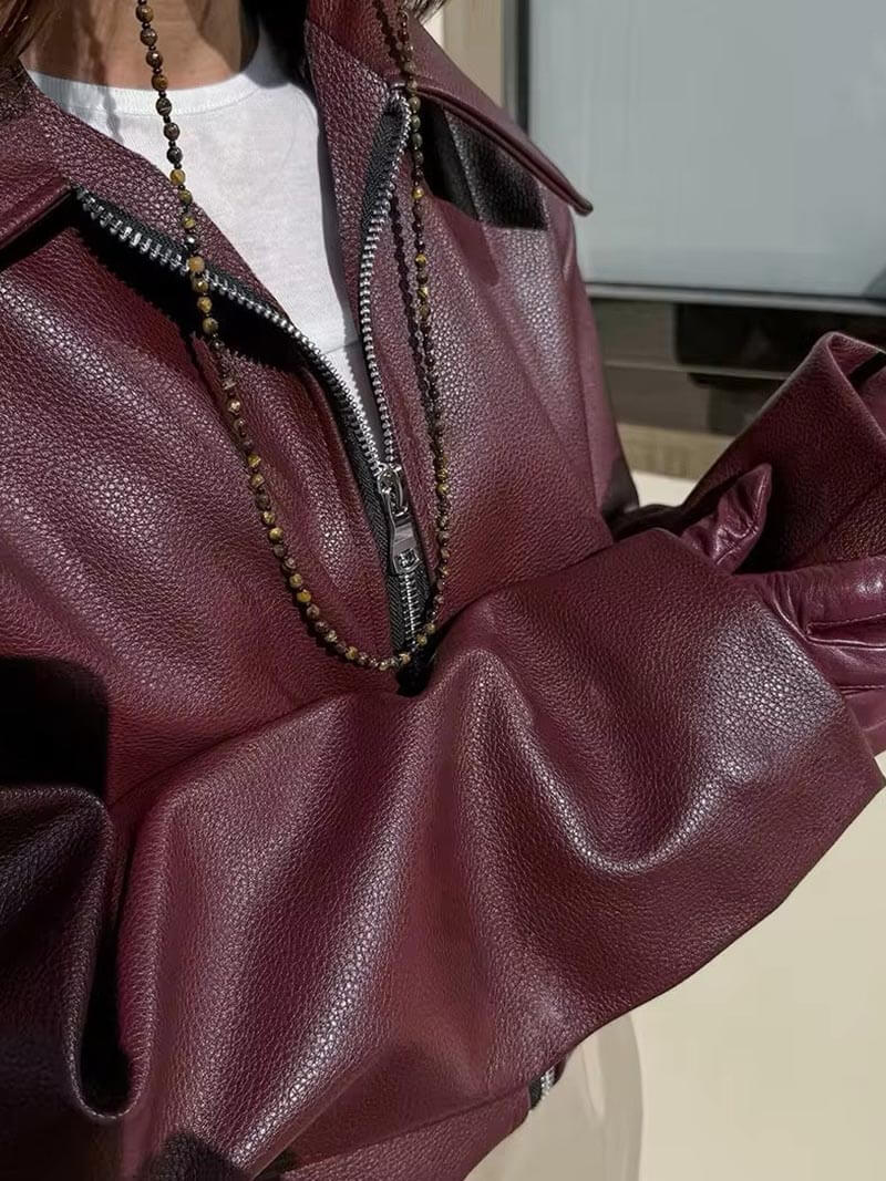 IVY™- CHAQUETA BIKER DE CUERO
