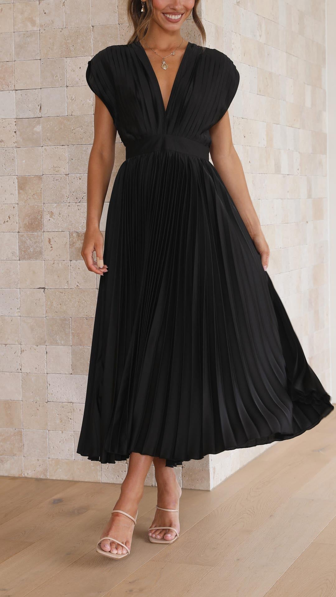 ALEXIS™ – VESTIDO DE FIESTA CON ESCOTE EN V Y ABERTURA LATERAL