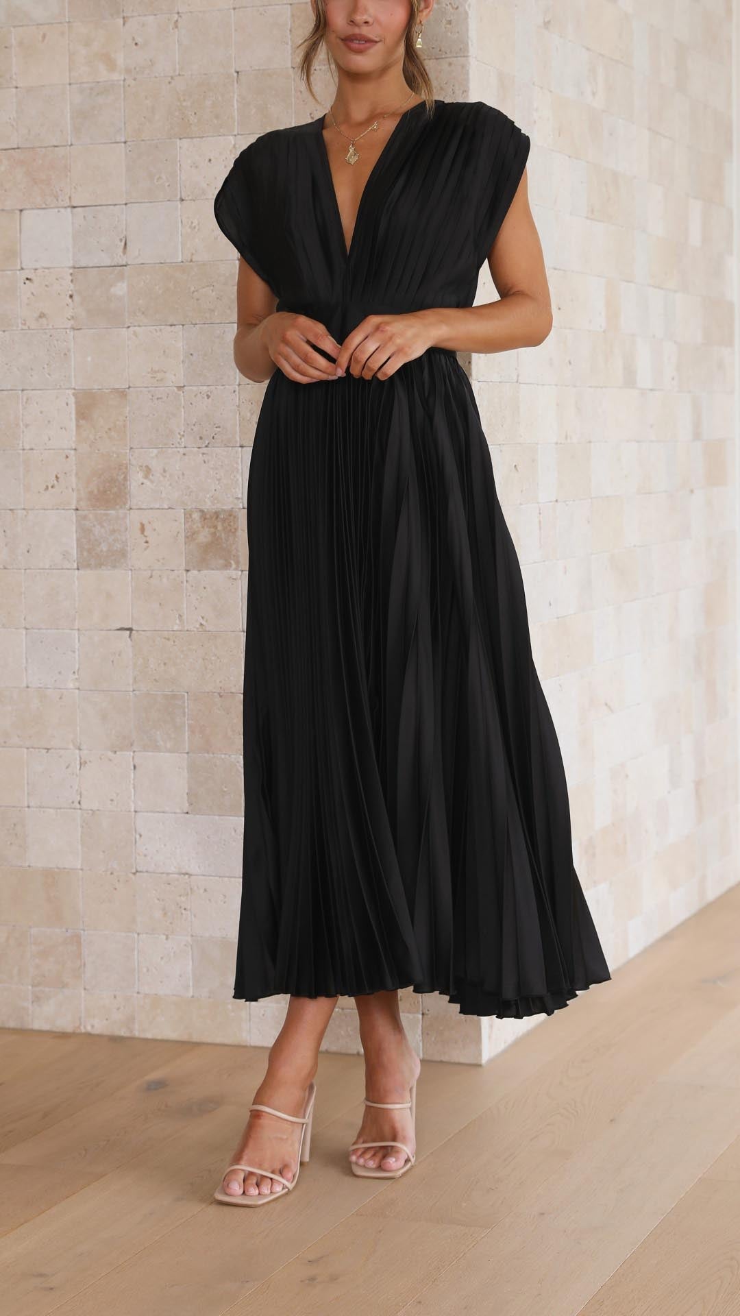 ALEXIS™ – VESTIDO DE FIESTA CON ESCOTE EN V Y ABERTURA LATERAL