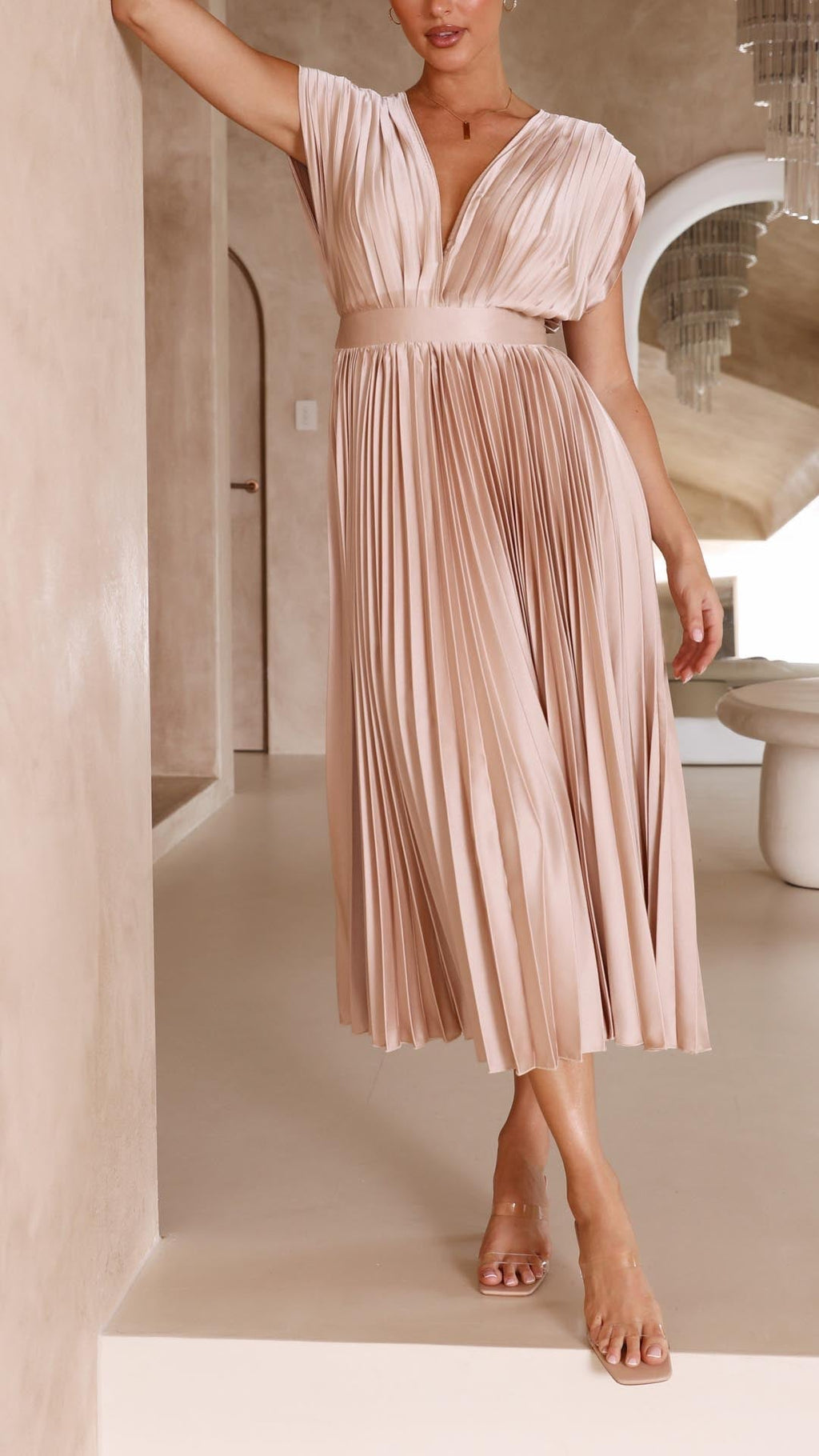 ALEXIS™ – VESTIDO DE FIESTA CON ESCOTE EN V Y ABERTURA LATERAL