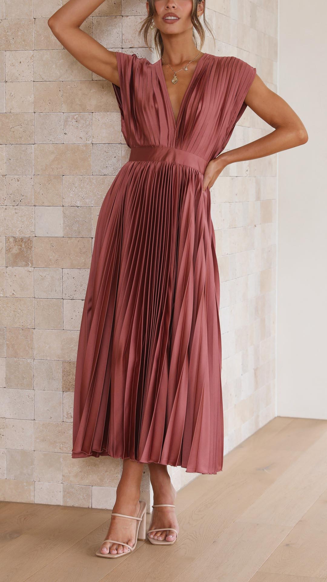 ALEXIS™ – VESTIDO DE FIESTA CON ESCOTE EN V Y ABERTURA LATERAL
