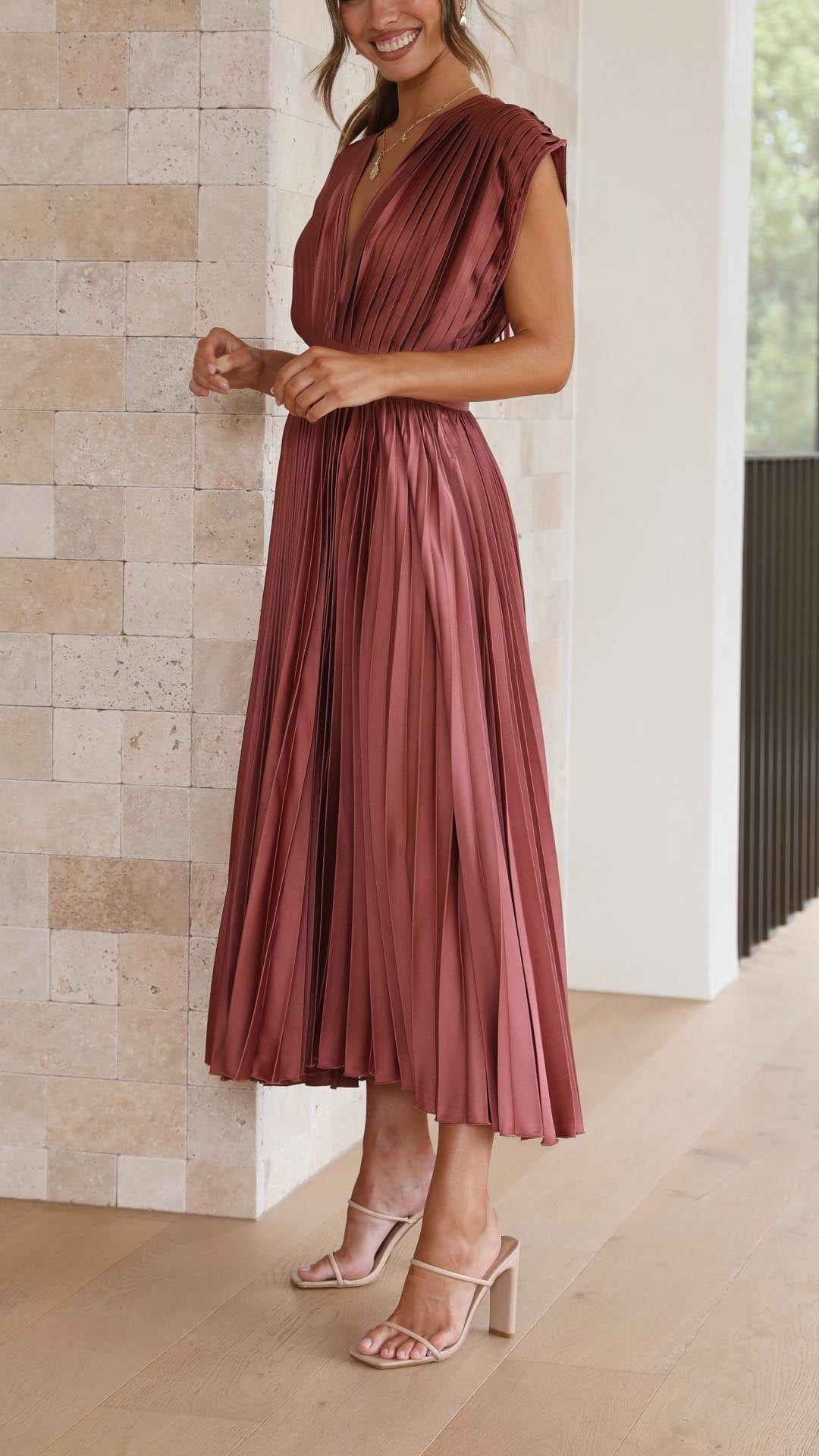 ALEXIS™ – VESTIDO DE FIESTA CON ESCOTE EN V Y ABERTURA LATERAL