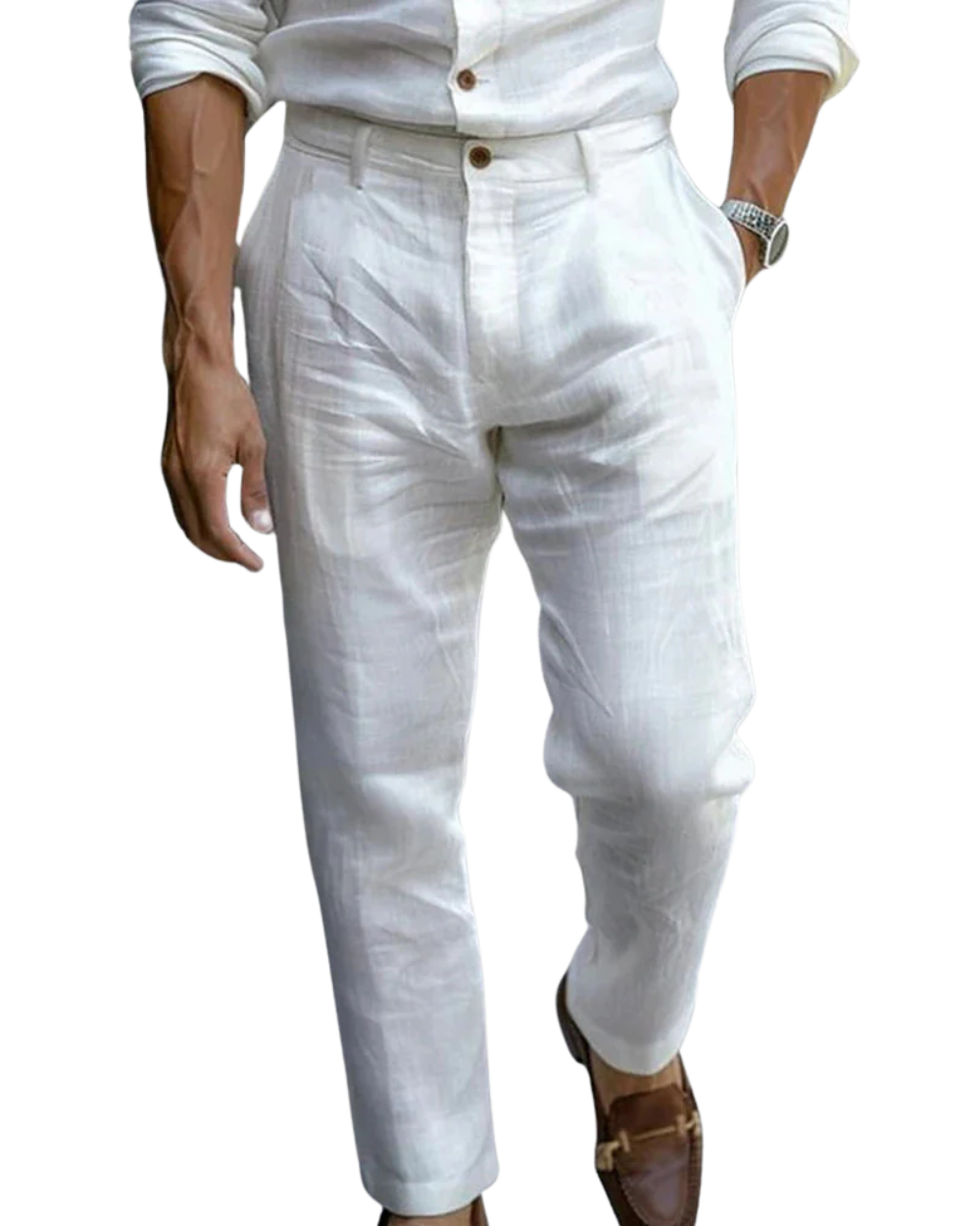MORETTI – pantalones versátiles de lino