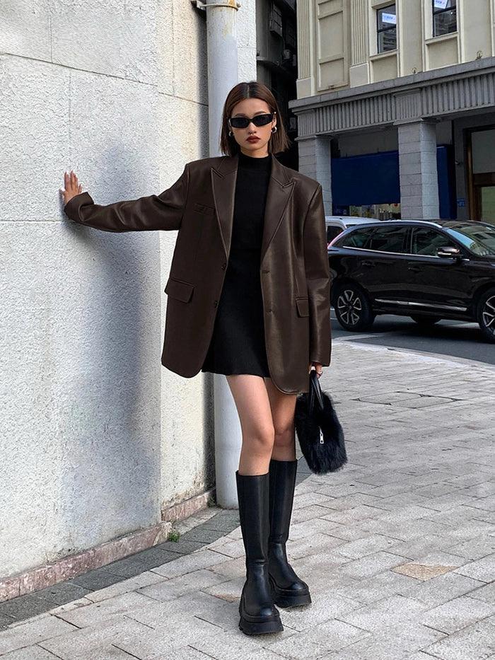 CLARA™ - BLAZER DE CUERO