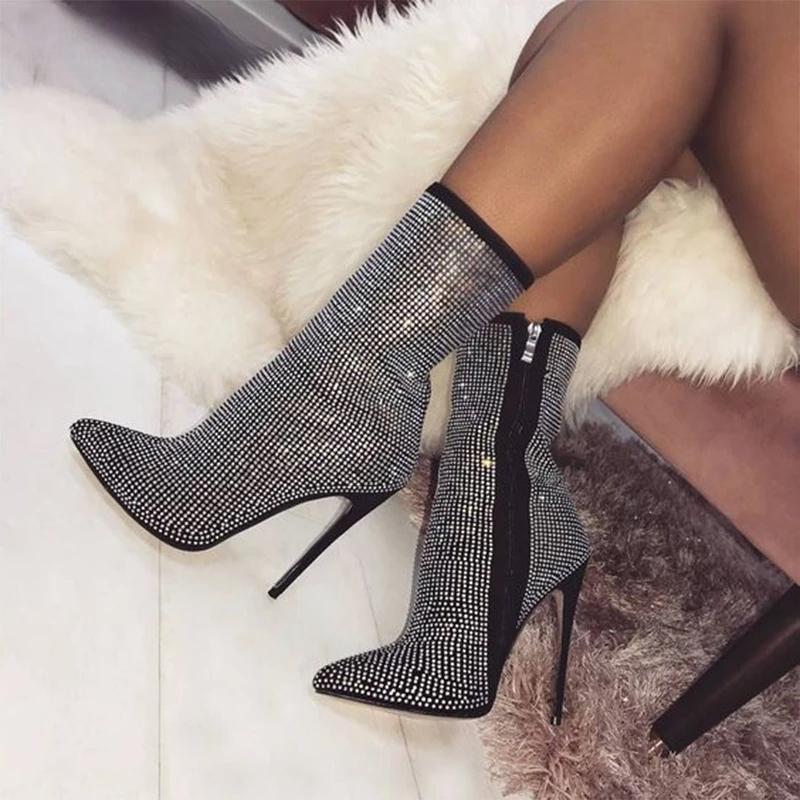 CHRYSTAL™ | BOTAS BRILLANTES DE TACÓN ALTO
