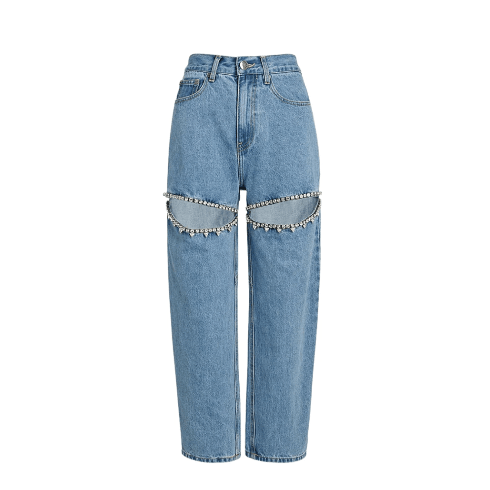 LIRIANA – jeans de tiro alto con cortes estratégicos