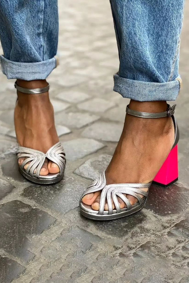 SERAPHINA – sandalias artesanales con tacón grueso